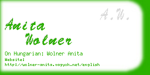 anita wolner business card